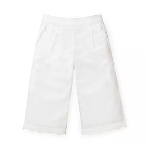 NWT Hope & Henry Girls' Scallop Wide Leg Cropped Pants Size 6